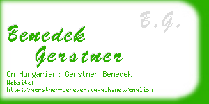 benedek gerstner business card